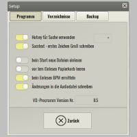 Festlegen der allgemeinen Einstellungen für das Programm.